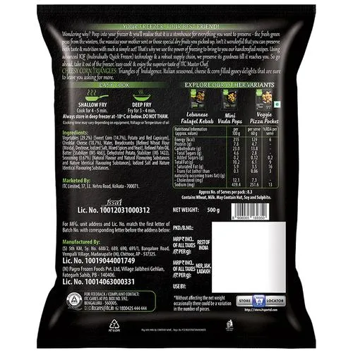 ITC Master Chef Cheesy Corn Triangles - With Cheddar Cheese Filling 500 g Pouch - Image 3