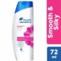 Head & shoulders Smooth & Silky Anti-Dandruff Shampoo - Smooth Hair from Root to Tip Upto 100% Dandruff Free 72 ml