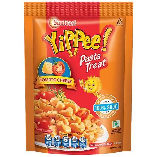 Sunfeast YiPPee! Pasta Treat - Cheesy & Soft Suji/Rawa Tomato Cheese 65 g - Image 2