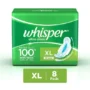 Whisper Sanitary Pads - Extra Large Wings 8 Pads