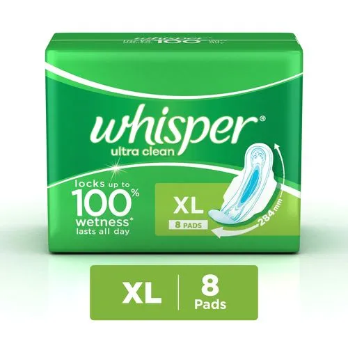 Whisper Sanitary Pads – Extra Large Wings 8 Pads