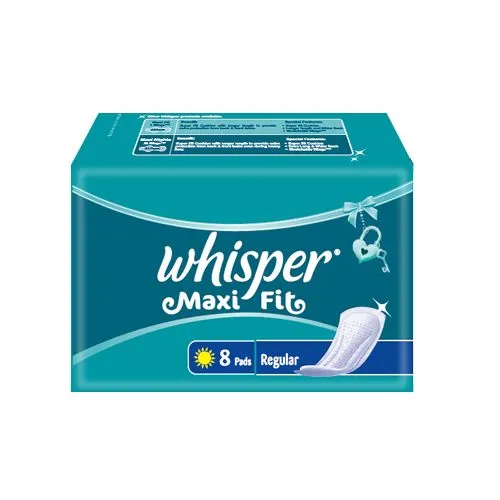 Whisper Sanitary Pads – Maxi Fit Regular 8 Pads
