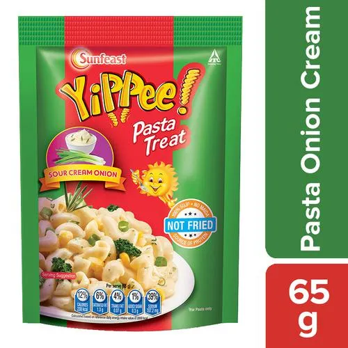 Sunfeast YiPPee! Pasta Treat – Cheesy & Soft Suji Rawa Sour Cream & Onion 65 g