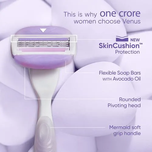 Gillette Venus Breeze Hair Removal Razor Blade/Refill - Gel Bar With Avocado Oils & Freecia Scent 1 pc - Image 4