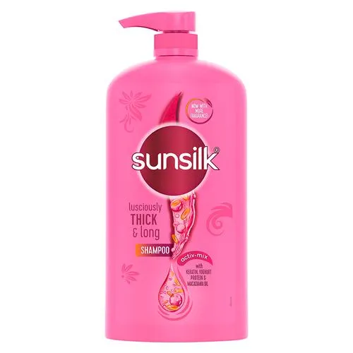 Sunsilk Lusciously Thick & Long Shampoo – With Keratin Yoghurt Protein & Macadamia Oil For 2X Thicker & Fuller Hair 1 L