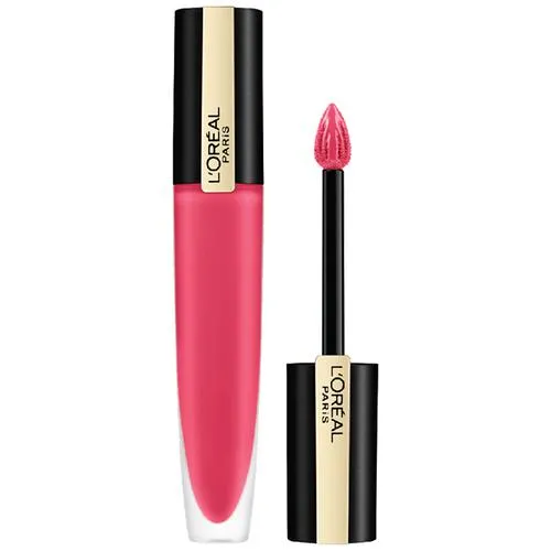 L'OREAL PARIS Rouge Signature Matte Liquid Lipstick - Soft-matte Finish Super-Lightweight Formula 7 g 128 I Decide - Image 2