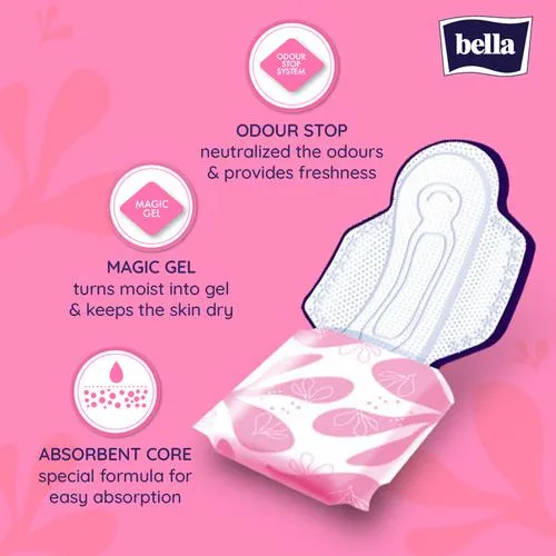 Bella Classic Comfort Maxi Drai Sanitary Napkins With Wings - Breathable Prevents Leakage 20 pcs - Image 5