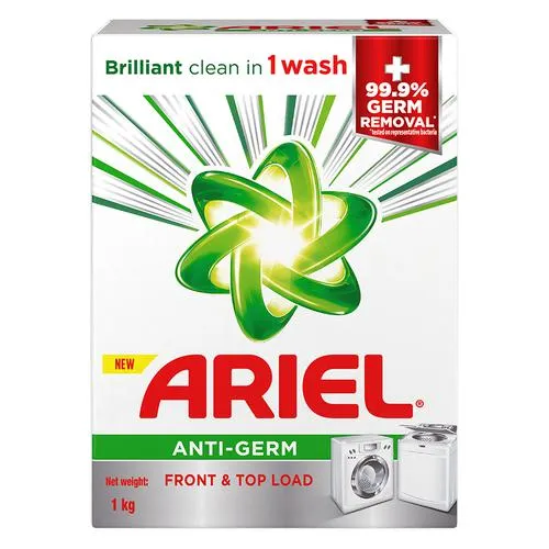 Ariel Anti-Germ Laundry Detergent Powder – Top & Front Load 1 kg