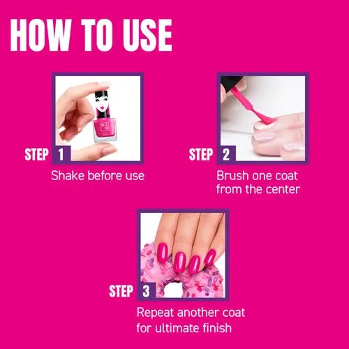 Elle 18 Nail Pops - Nail Colour Glossy Finish 5 ml Shade 171 - Image 5