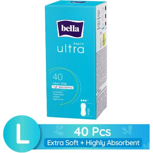 Bella Panty Liners – Ultra Eliminates Odour Highly Absorbent Large 40 pcs