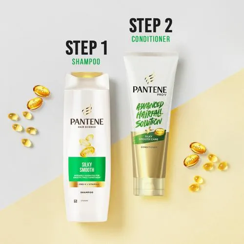 PANTENE Pro-V Advanced Hairfall Solution Shampoo - Silky Smooth Care Strengthens Roots 180 ml - Image 7