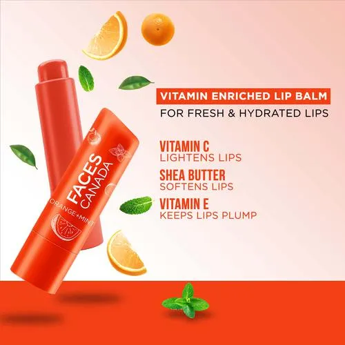 FACES CANADA Lip Balm - SPF 15 12 Hrs Moisture For Dry Chapped Lips 4.8 g Orange Mint - Image 5