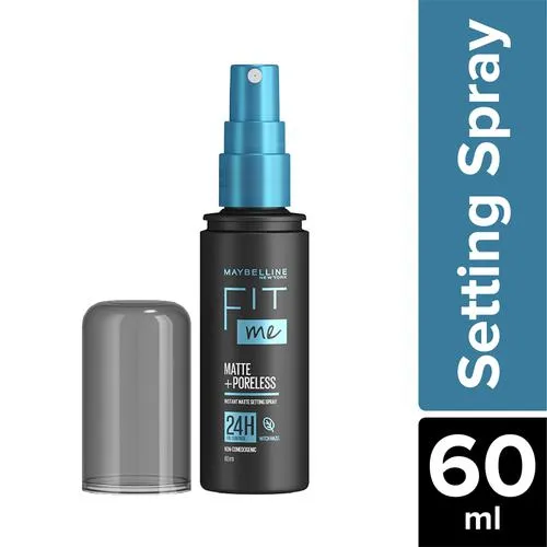 Maybelline New York Fit Me – Matte + Poreless Setting Spray 24H Oil-Control Formula, With Witch Hazel Transfer-proof 60 ml