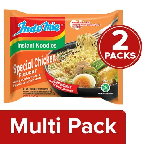 Indomie Instant Soup Noodles - Special Chicken Flavour 2x75 g Multipack