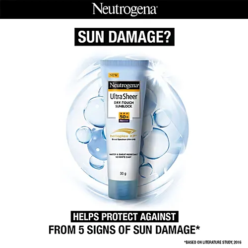 Neutrogena Ultra-Sheer Dry Touch SPF 50 Sun Block 30 ml Tube - Image 4