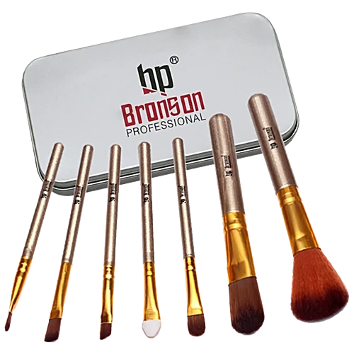 Bronson professional Makeup Brush Set With Storage Box – Colour May Vary 7 pcs