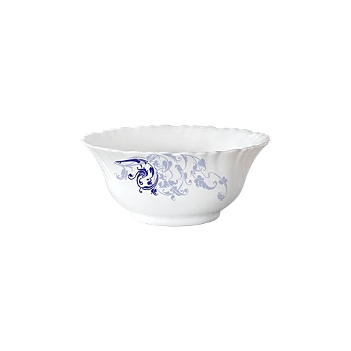 Larah by Borosil Dinner Set - Opalware Bue Eve Silk White 18 Pcs - Image 4