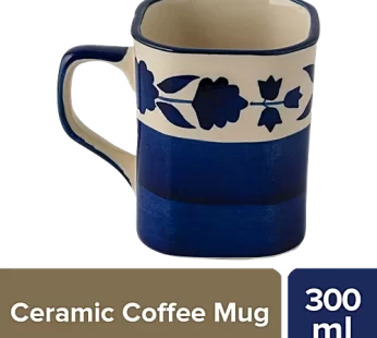 AliX Tea/Coffee/Milk Mug Hand Painted Ceramic – Floray Royal Blue 300 ml