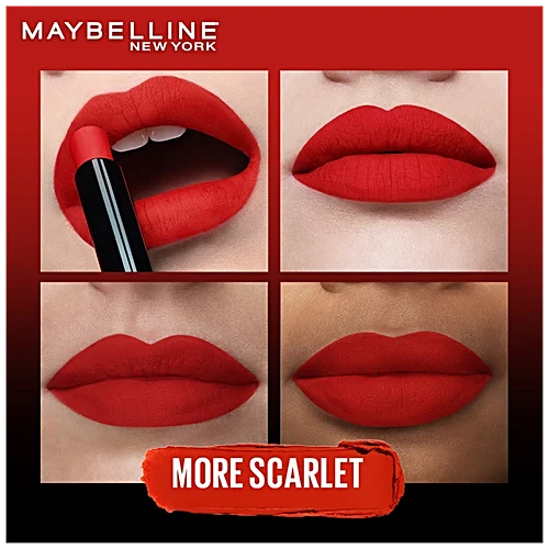 Maybelline New York Colour Sensational Ultimatte Lipstick - Highly Pigmented Lightweight Formula 1.7 g 299 More Scarlet - Image 4