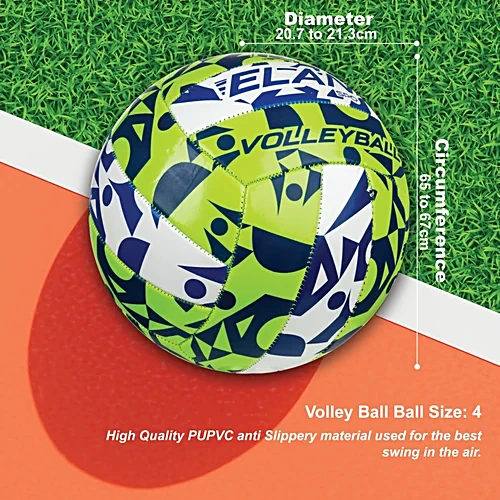 Elan SPO Volleyball - White & Green 7+ Years Cm Suitable For All Surfaces - Image 2