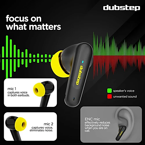Dubstep Buzz X5 with 50 hrs Playtime X-Bass ENC 13mm Dynamic Drivers Hall Sensor Bluetooth (True Wireless) - Image 9