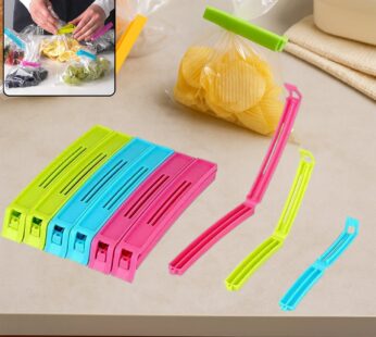 Plastic Snack Bag Clip Sealer Set (18 Pcs, Multicolour)