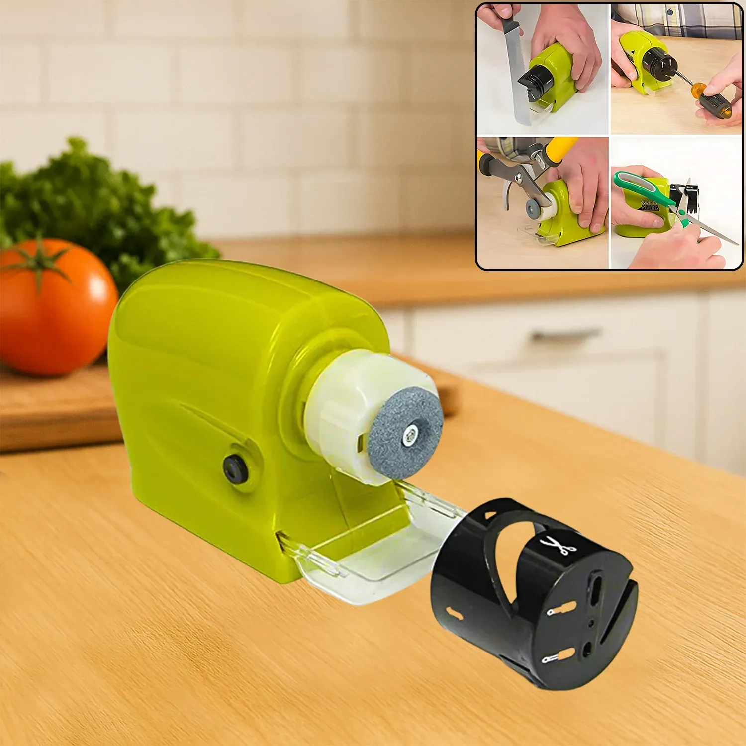 Premium Cordless Motorized Knife Blade Sharpener Tool (Battery Operated) - Buy Online at Alikart