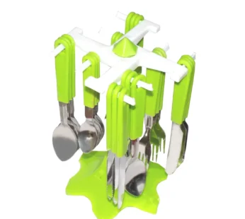 24 Piece Stainless Steel Premium Cutlery Set With Stand