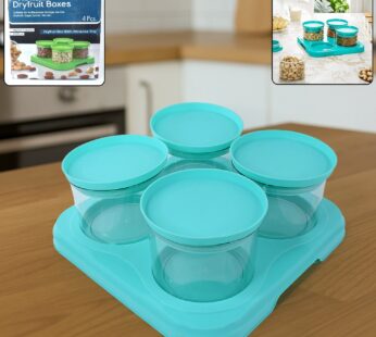 Airtight Container Jar 4 Pc Set with Tray for Kitchen