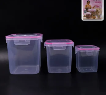 Kitchen Storage Container Set Of 3 Pcs (1500, 1000, 500 ML)