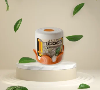 Plastic Round Tissue Box For Toilet Tissue Case Paper Box (1 Pc)