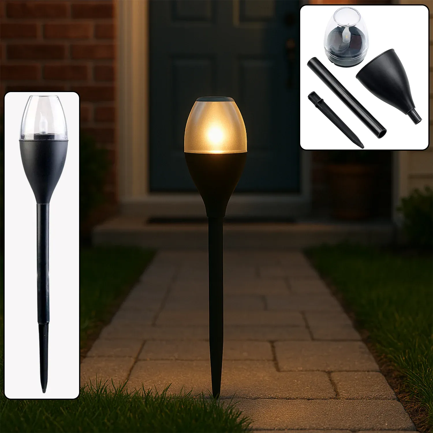 Solar-Powered Outdoor Pathway Garden Light (1 Pc) - Detailed Feature View 2