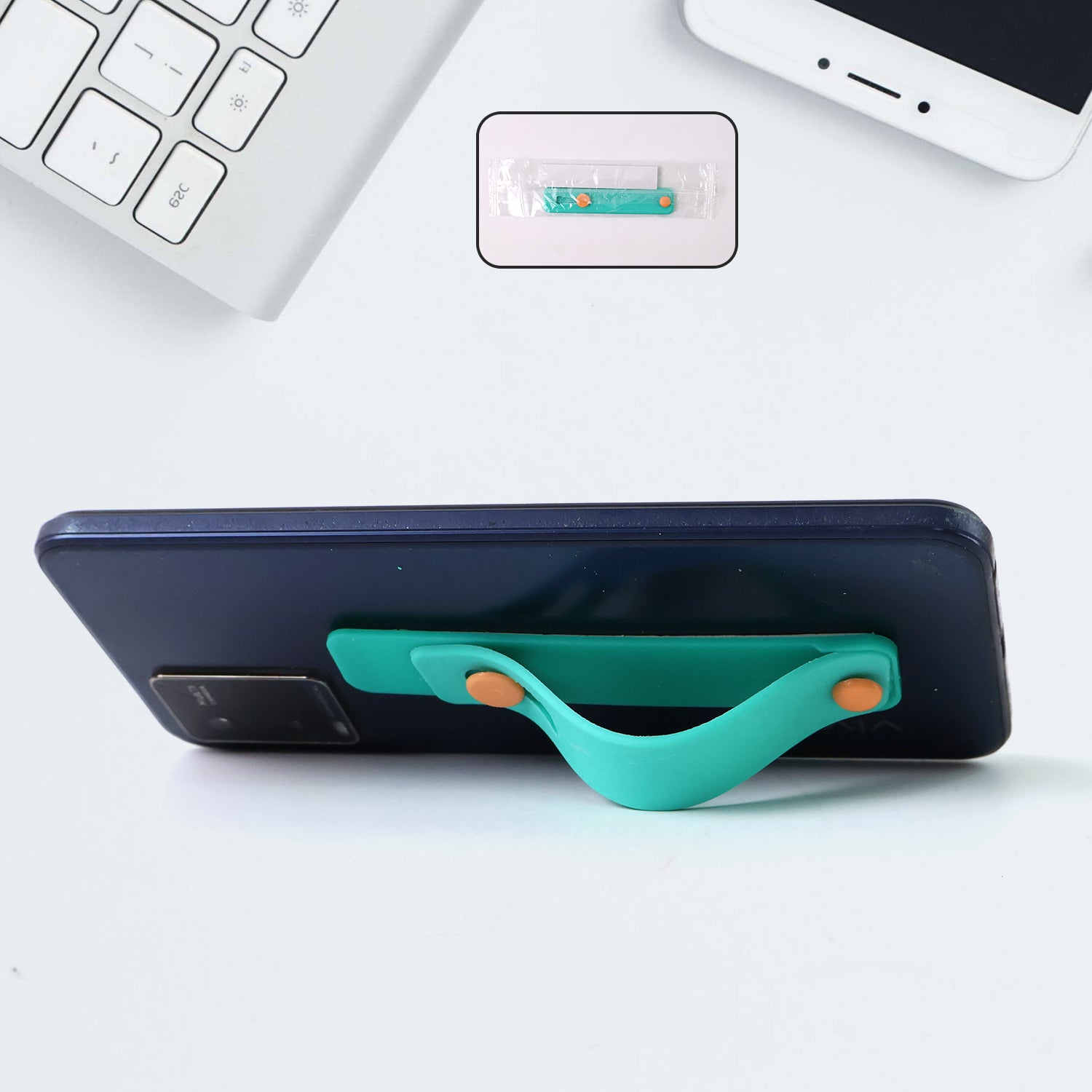 Premium Teal Green Phone Loop Finger Holder, Phone Grip Straps Silicone Phone Finger (1 Pc) - Buy Online at Alikart