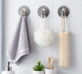 Heavy Duty Self-Adhesive Stainless Hooks – Waterproof for Robes, Coats & Towels