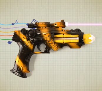 TTG LED Laser Gun Toy – Battery Operated Space Blaster Flashing Lights & (1 Set)