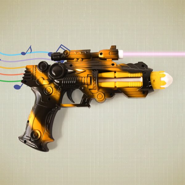 TTG LED Laser Gun Toy – Battery Operated Space Blaster Flashing Lights & (1 Set)