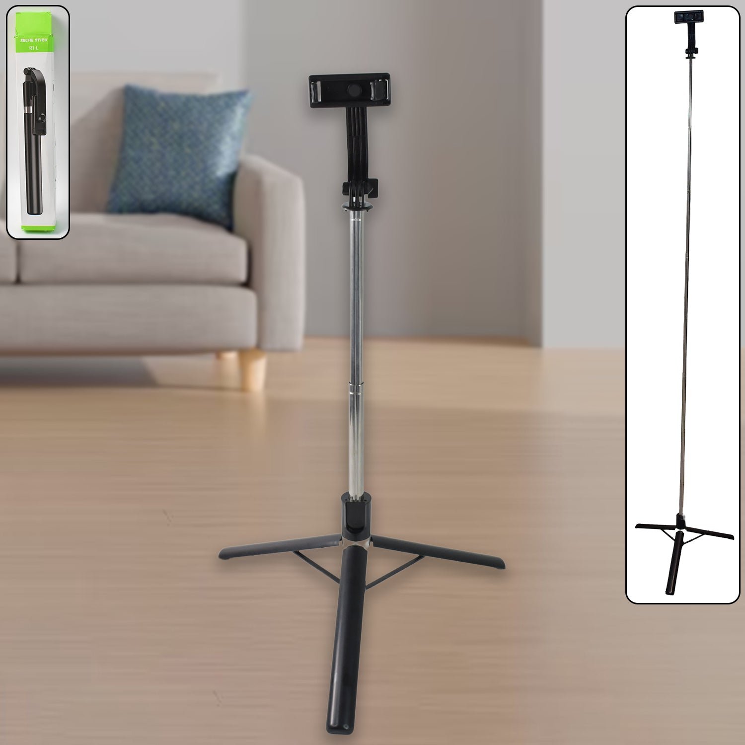 Premium Selfie Stick with Tripod Stand (1 Pc / 160 Cm Long Approx) - Buy Online at Alikart