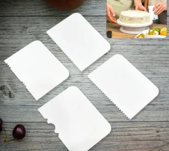 Plastic Cake Scraper Cake Decorating Pastry Baking Tool (4 Pcs Set)