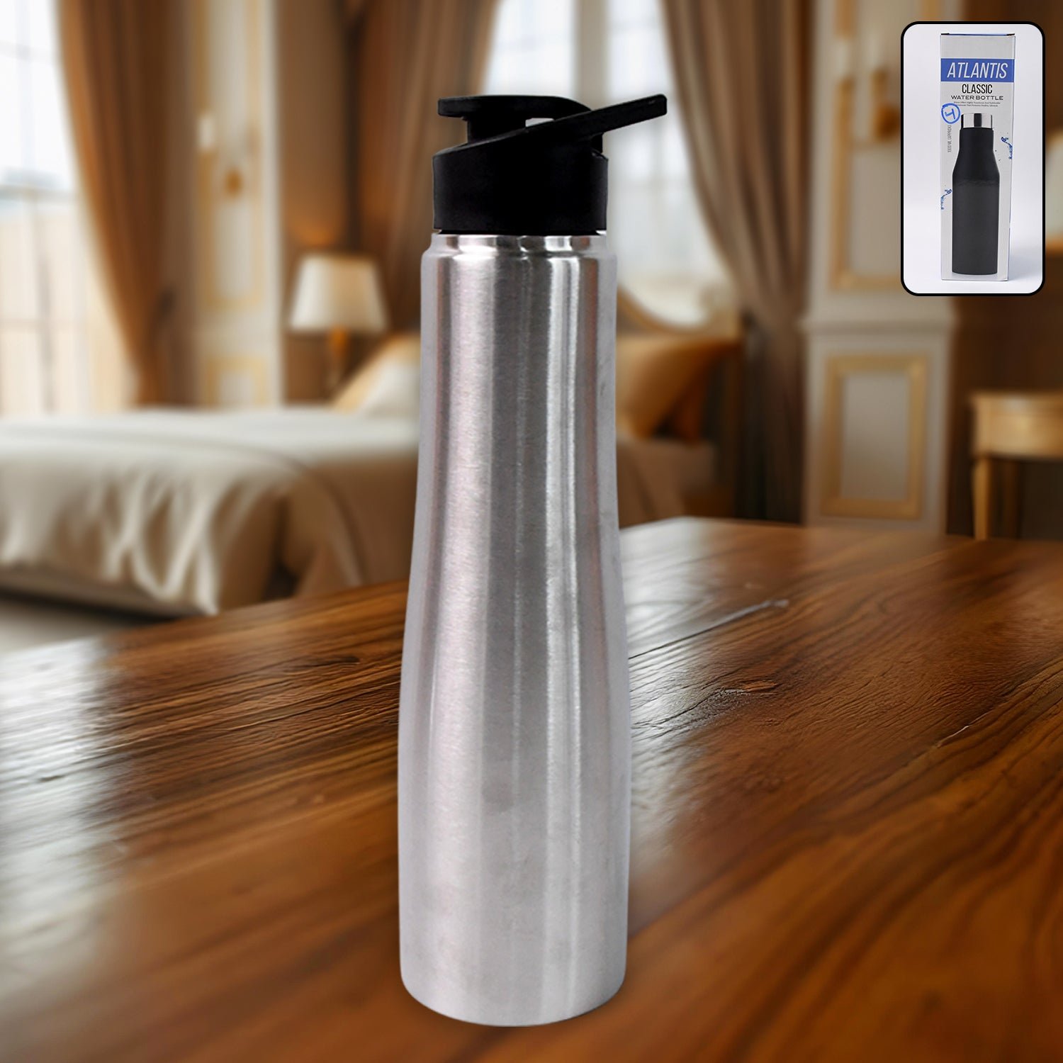 Premium Stainless Steel Double Wall Vacuum-Insulated Drink Water Bottle (1000 ML) - Buy Online at Alikart