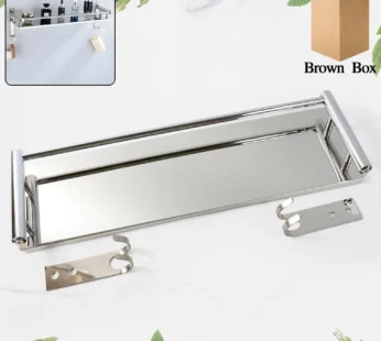Stainless Steel Wall Mounted Washroom Rack – Single Layer Multipurpose Cabinet