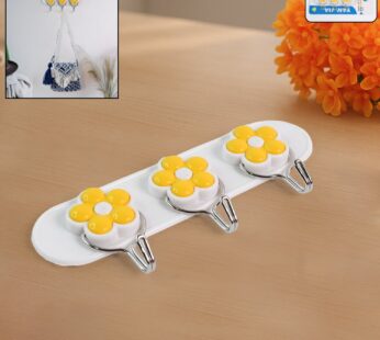Multipurpose Strong & Hook Self-Adhesive hooks for wall Heavy Plastic Hook (1 Pc)