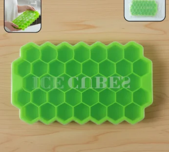 Premium Honeycomb Silicone Ice Cube Tray with Lid (1 Pc)