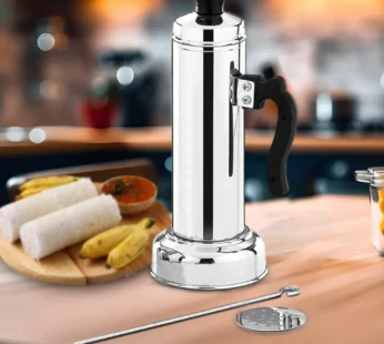 Puttu Maker Set with Steamer Plate & Pressure Cooker Top, Stainless Steel