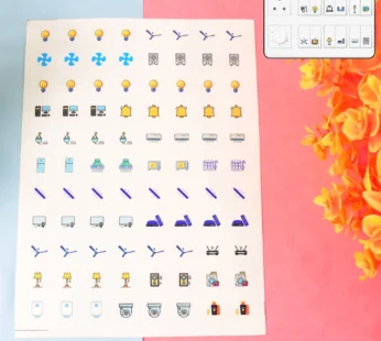 Smart Switch Icon Sticker Sheet (1 Sheet, 88 Icons)