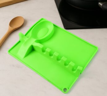 4-Slots Silicone Multifunctional Spoon Holders Fork Spatula Rack (1 Pc)