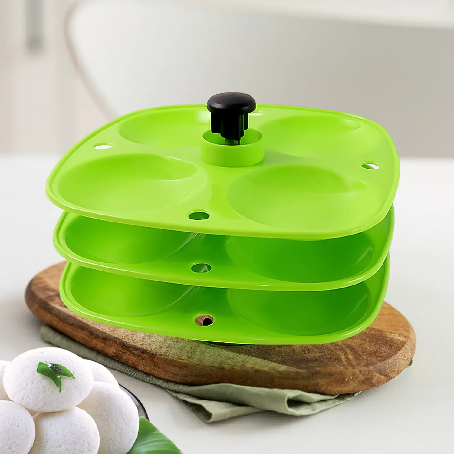 Premium 3 Layer Idli Stand for Holding and Serving Idlis (Household Kitchen Use) - Buy Online at Alikart