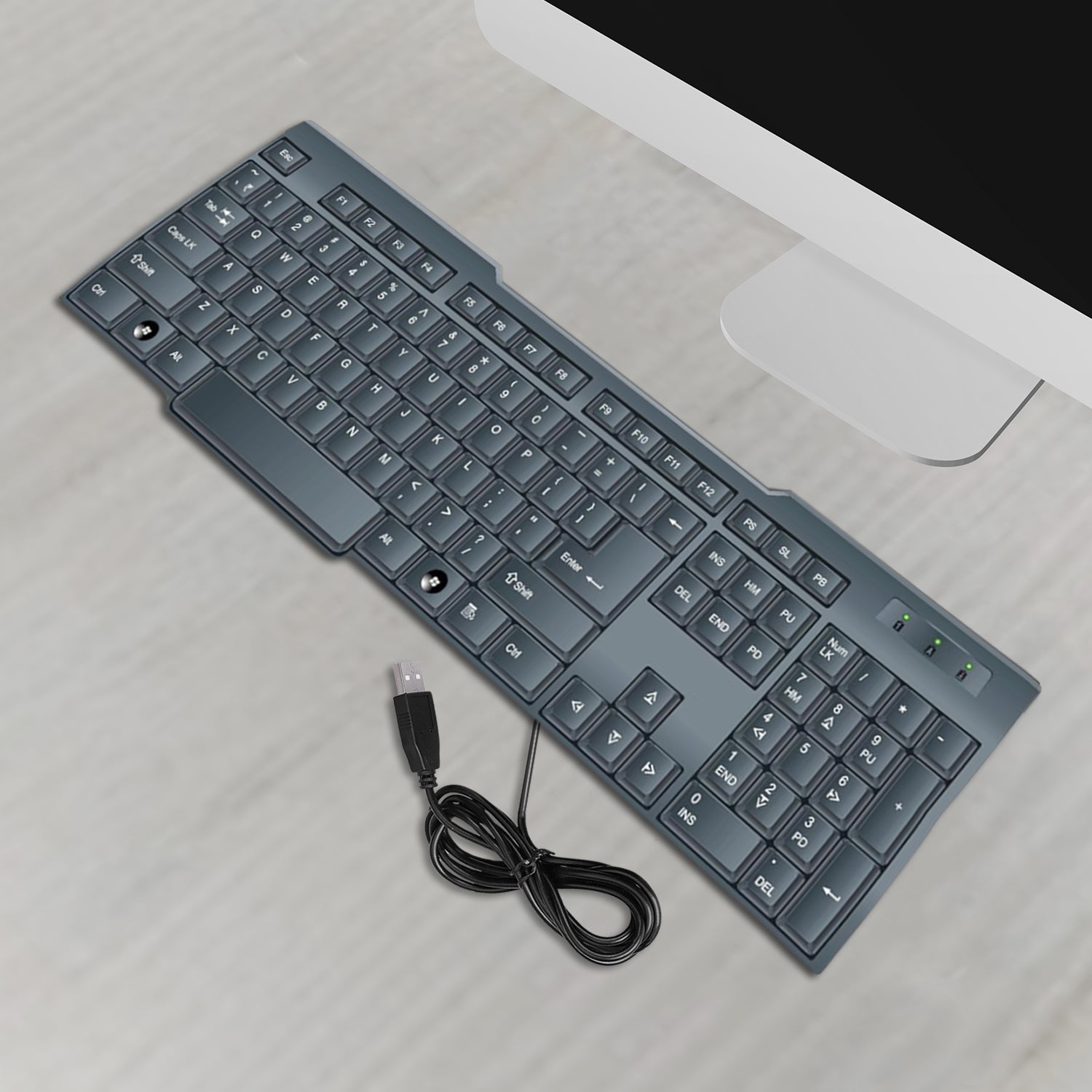 Premium Wired USB Keyboard 104 Keys (1 Pc) - Buy Online at Alikart