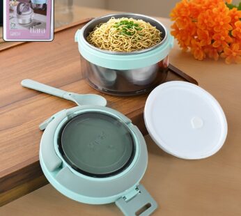 Ganesh Tiara 400ml Stainless Steel Insulated Lunch Box Leakproof Lid & Folding Spoon