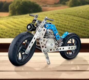 Metal Bike Creative Mechanical Construction Engineering Kit 140 Part Bike Tool