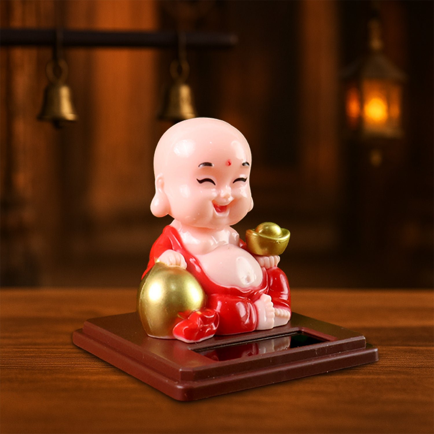 Premium Solar Power Moving Head Buddha Statue Car Ornament (1 Pc / Mix Color) - Buy Online at Alikart